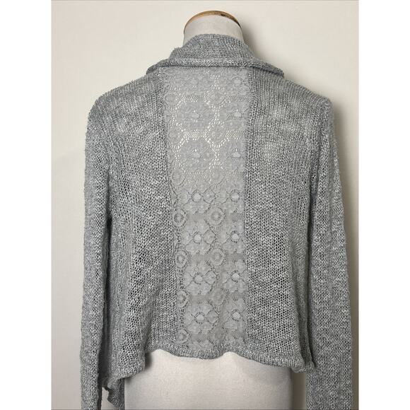 Lucky Brand Womens Sheer Lace Boho Cardigan Size XL Indie Fairy Grunge Open - Picture 2 of 9